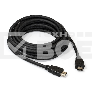 Кабель HDMI Exegate EX287732RUS EX-CC-HDMI2-5.0 (19M/19M, v2.0, 5м, 4K UHD, Ethernet, позолоченные контакты)