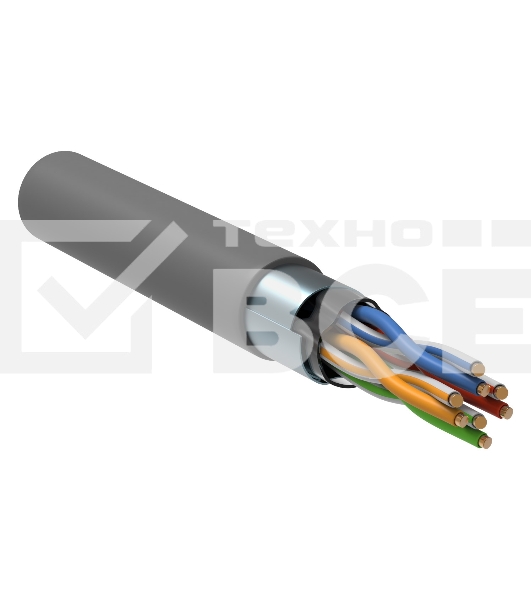 Кабель связи витая пара F/UTP кат. 5E 4 пары PVC 1м сер. GENERICA ITK BC1-C5E04-311-305-G