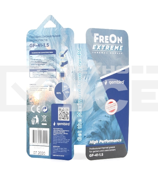 Термопаста Gembird FreOn Extreme GF-41-1.5 для радиаторов, 2 г, шприц