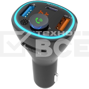 Автомобильный FM-модулятор Ritmix FMT-B300 черный BT USB (80000849)