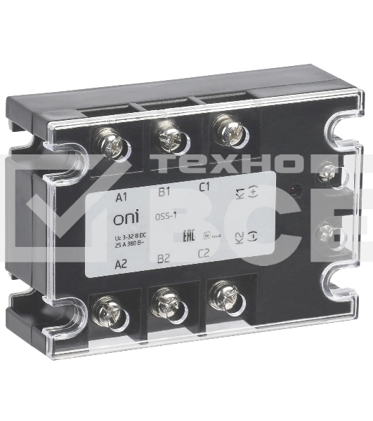 Реле твердотельное OSS-1 40А 380В AC 3-32В DC ONI OSS-1-3-40-B