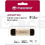 Флеш диск Transcend USB 512GB JETFLASH USB3.2, TLC, High Speed, Type-C и Type A (420/400 МБ/с), фото3