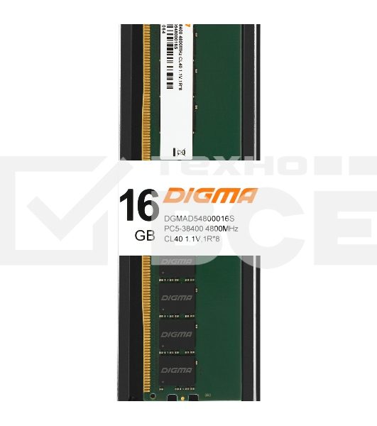 Оперативная память Digma, DDR5, 16GB (1x16GB), 4800MHz, CL40