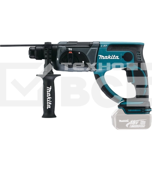 Перфоратор Makita DHR202Z аккумуляторный SDS+ [DHR202Z] {18В,Li-ion,3реж,1.9Дж,0-4000у\м,3.5кг,чем,подсв,б\акк и з\у,совмест с 4Ач Li-ion}