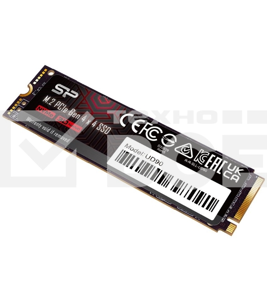Накопитель SSD Silicon Power M-Series UD90, 2Tb, PCIe 4.0 x4, M.2 2280, NVMe, R/W 5000/4800