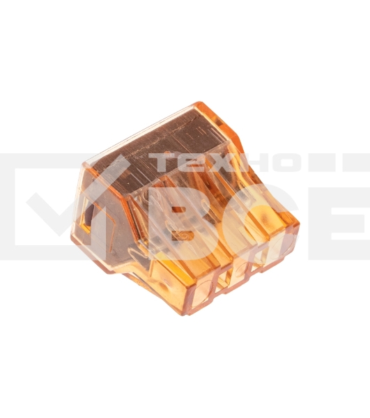 Экспресс-клемма СМК 773-606 с пастой, 6-проводная 0,75-4 мм² (50 шт/уп) Rexant