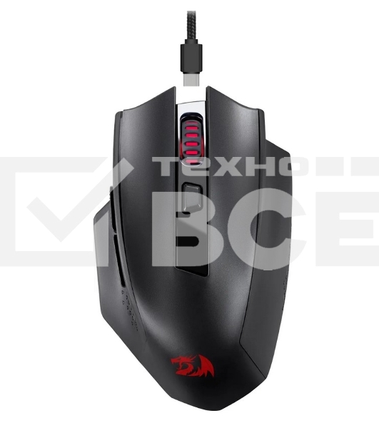 Мышь беспроводная REDRAGON Woki черный, 26000 dpi, радиоканал, Bluetooth, USB, кнопки - 6
