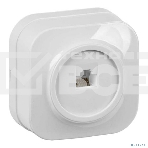 Розетка компьютерная 1-м ОП Glory РК10-ХБ белый IEK EKH10-K01, фото 1