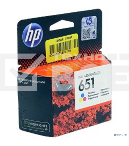 Картридж струйный HP 651 C2P11AE трехцветный для HP DJ IA5575e (300стр.)
