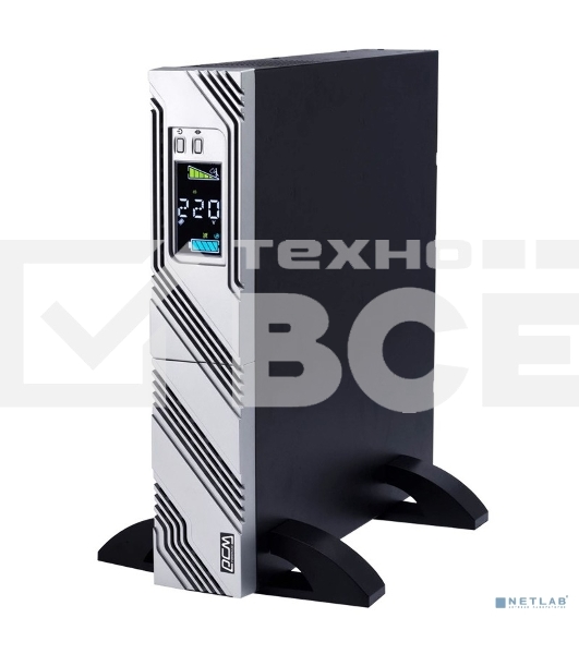 Источник бесперебойного питания Powercom Smart King RT SRT-2000A LCD 1800Вт 2000ВА черный