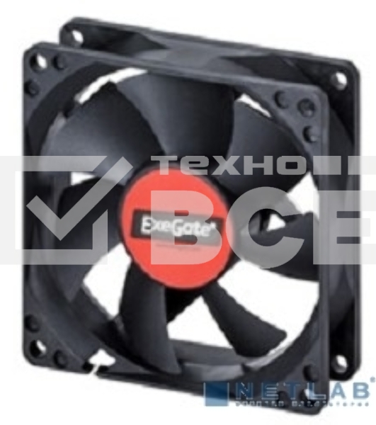 Вентилятор для корпуса ExeGate EX12025B4P-PWM черный, 120 мм, 1500 об/мин, 22 дБ, 4 pin