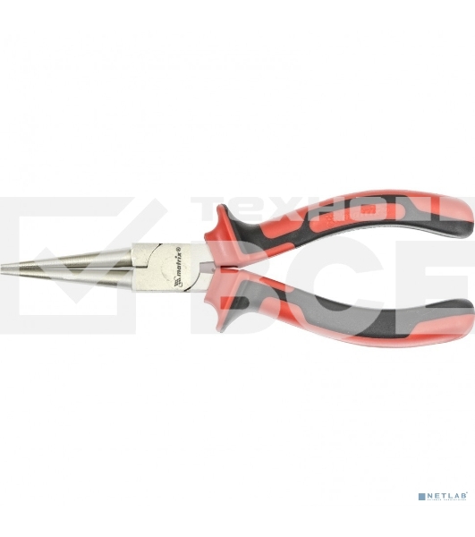 Круглогубцы Matrix NICKEL, 160 мм, никелированные, двухкомпонентные рукоятки