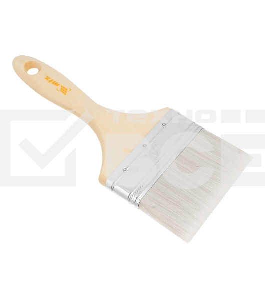 Кисть плоская для лаков 'Евро' 4', искусственная щетина, деревянная рукоятка MTX 83090