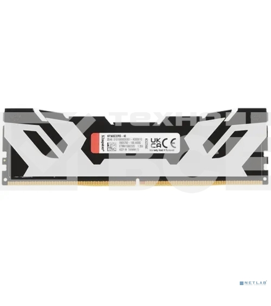 Оперативная память Kingston Fury Renegade, DDR5, 48GB (1x48GB), 6000MHz, CL32, DIMM, с радиатором, серебристый