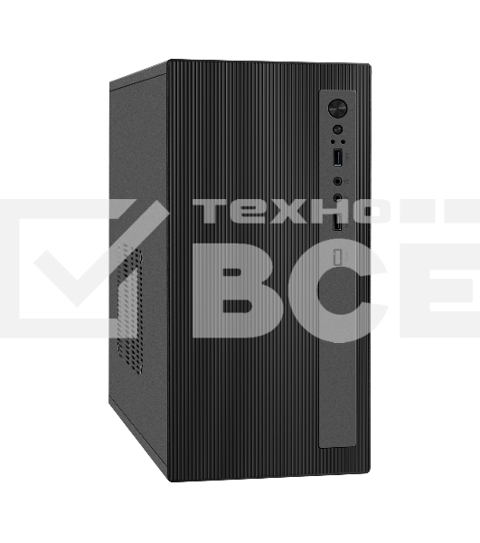 Компьютерный корпус Minitower ExeGate BAA-303M-UNS500 (mATX, БП UNS500 с вент. 12см, 2*USB, HD Audio, черный)