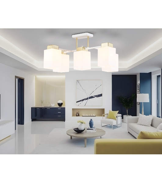 Светильник Ambrella light TR303047/5 WH/GD белый/золото E27/5 max 60W 540*480*270