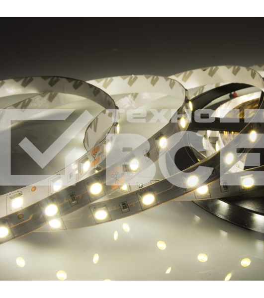 Лента LED 24 В, 10 мм, IP23, SMD 5050, 60 LED/m, цвет свечения теплый белый (3000 К)