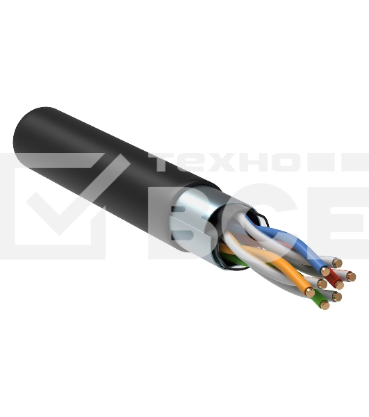 Кабель связи витая пара F/UTP кат. 5E 4 пары LDPE 1м черн. GENERICA ITK BC3-C5E04-339-305-G