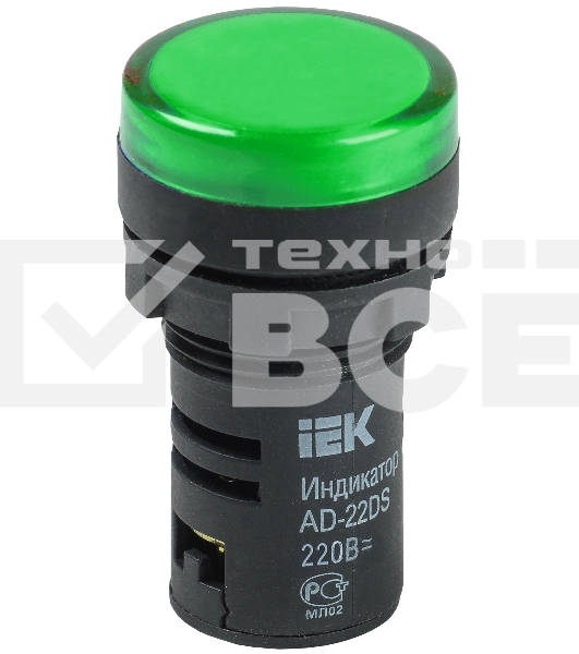 Арматура светосигнальная AD-22DS 24В AC/DC зел. ИЭК BLS10-ADDS-024-K06