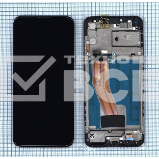 Дисплей для Samsung Galaxy M11 SM-M115 черный с рамкой