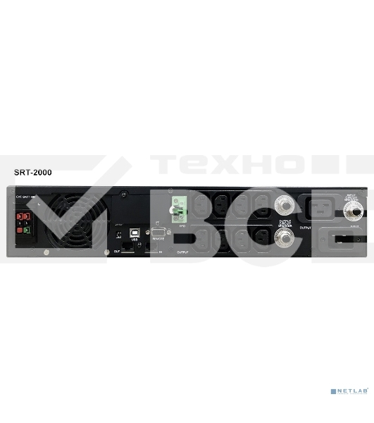 Источник бесперебойного питания Powercom Smart King RT SRT-2000A LCD 1800Вт 2000ВА черный