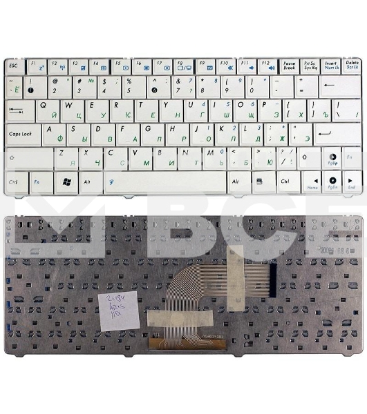 Клавиатура для ноутбука Asus Eee PC 1101 1101HA N10 N10E N10J белый