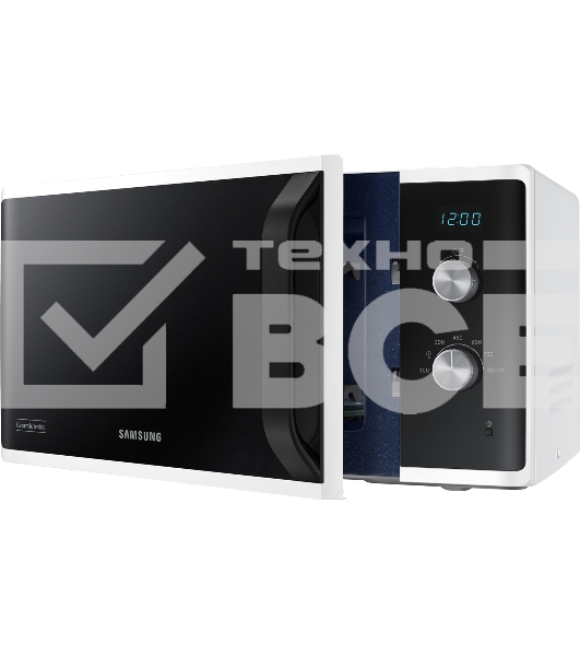 Микроволновая печь Samsung MS23K3614AW белый, 23 л, 800 Вт, переключатели - поворотный механизм
