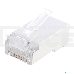 Разъемы Hyperline PLUG-8P8C-U-C5-SH-100 Разъем RJ-45(8P8C) под витую пару, категория 5e (50 µ