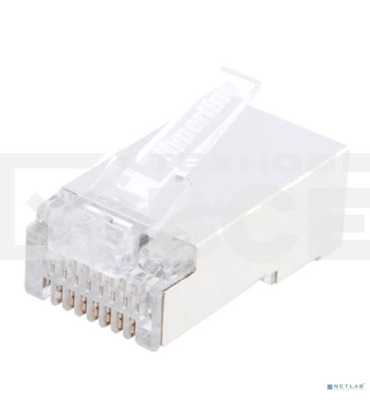 Разъемы Hyperline PLUG-8P8C-U-C5-SH-100 Разъем RJ-45(8P8C) под витую пару, категория 5e (50 µ