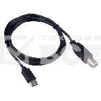 Кабель USB2.0 Гарнизон GCC-USB2-CMBM-1.8M, Type-C/BM, медь, 1.8м, черный, пакет, фото5
