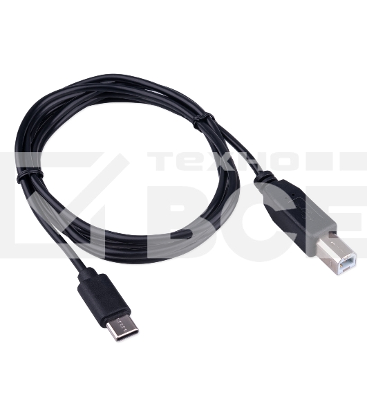 Кабель USB2.0 Гарнизон GCC-USB2-CMBM-1.8M, Type-C/BM, медь, 1.8м, черный, пакет