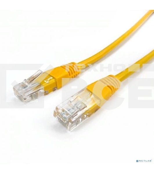 Кабель патч-корд, Filum FL-U5-C-2M-Y U/UTP 5e cat. 2м, 26AWG(7x0.16 мм), чистая медь, PVC, жёлтый