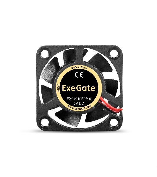 Вентилятор 5В DC ExeGate EX04010B2P-5 (40x40x10 мм, 2-Ball (двойной шарикоподшипник), 2pin, 5500RPM, 25dBA)
