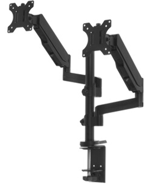 Кронштейн (держатель) ONKRON G140 для двух мониторов 13'-32' дюймов настольный, черный