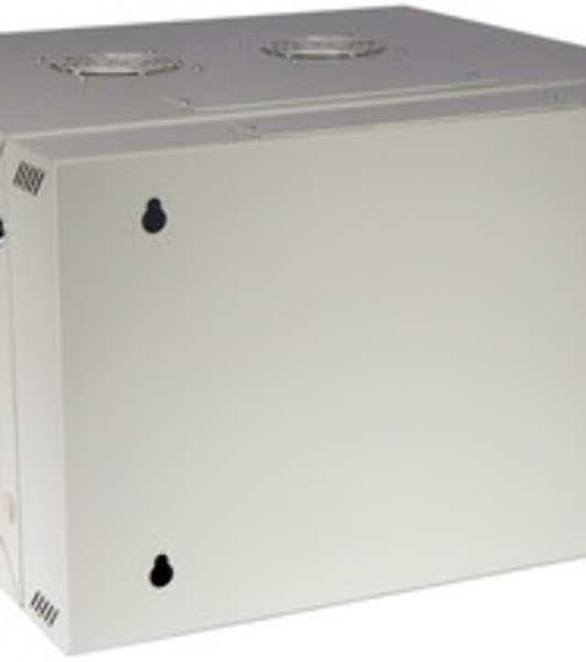 Шкаф коммутационный Lanmaster (TWT-CBW3M-12U-6X6-GY) настенный 12U 600x600мм пер.дв.металл задн.дв.спл.стал.лист 2 бок.пан. 60кг серый 441мм