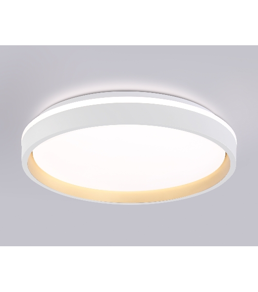 Светодиодный светильник RGB Ambrella light FZ607 WH/GD белый/золото IP20 66W 3000K-6500K+RGB D490*85 (ПДУ ИК)
