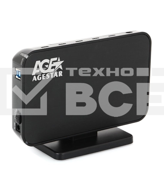 Внешний корпус для HDD AgeStar 3UB3A8-6G SATA II пластик/алюминий черный 3.5