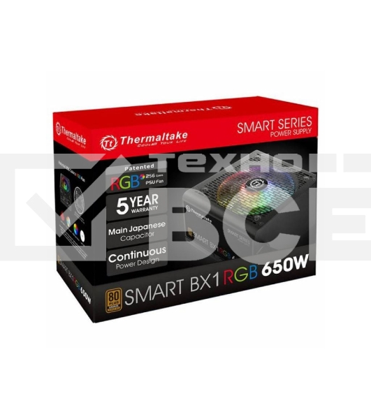 Блок питания Thermaltake Smart PS-SPR-0650NHSABE-1, 650Вт, 80 PLUS Bronze, 120мм, черный