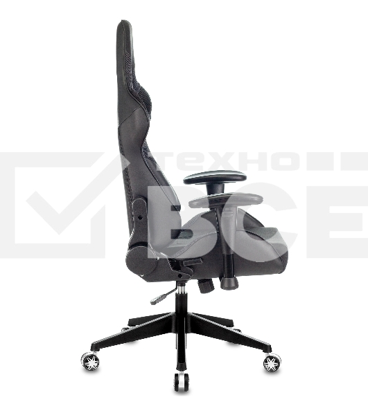 Кресло игровое Бюрократ VIKING 4 AERO BLACK EDITION черный искусст.кожа/ткань