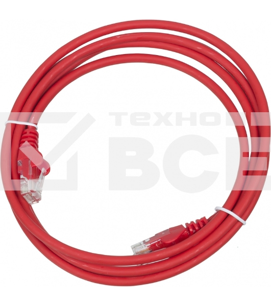 Кабель Патч-корд Lanmaster UTP LAN-PC45/U5E-2.0-RD вилка RJ-45-вилка RJ-45 кат.5е 2м красный LSZH (уп.:1шт)