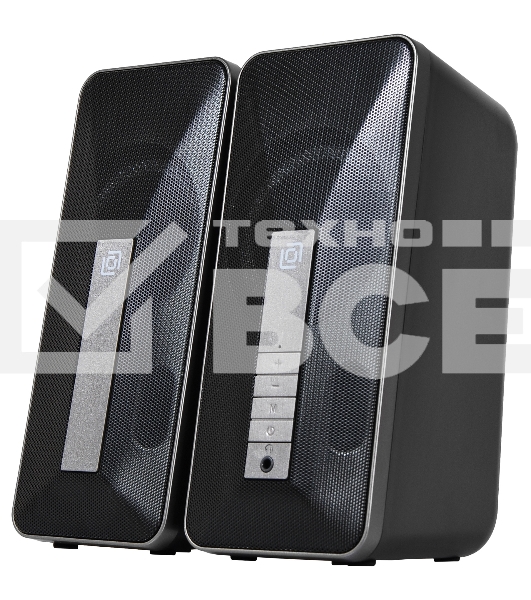 Колонки Oklick OK-130 2.0 черный BT портативные