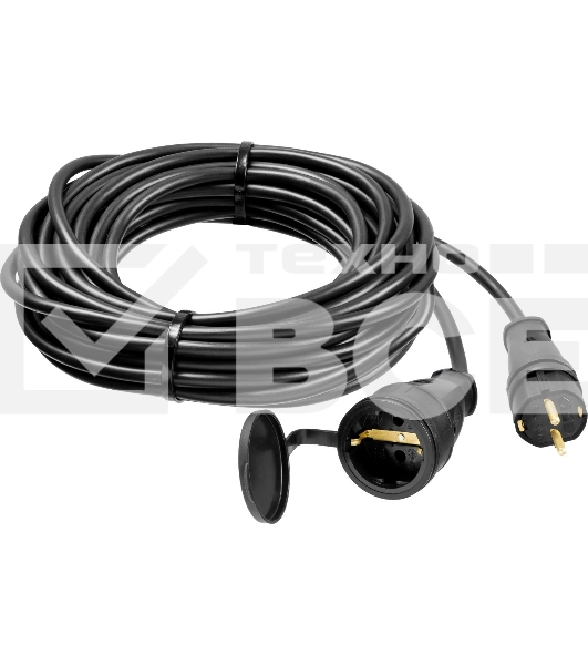 Удлинитель-шнур RC 315, 10 м, 3700 Вт, 1 гнездо, IP44, КГ 3х1,5 мм2, STAYER