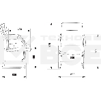 Кресло офисное Бюрократ T-9927SL-LOW-V слоновая кость, кожа, низк.спин. полозья, металл хром, фото11