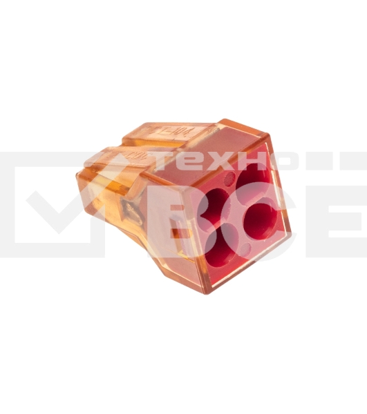 Экспресс-клемма СМК 773-604 с пастой, 4-проводная 0,75-4 мм² (50 шт/уп) Rexant