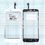 Сенсорное стекло (тачскрин) для ZTE Blade A310, белое, фото3