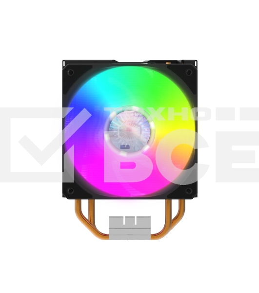 Кулер для процессора Cooler Master Hyper 212 LED Turbo ARGB черный, 120 мм, алюминий/медь, 1800 об/мин, 27 дБ, 4 pin, 160 Вт, 159 мм