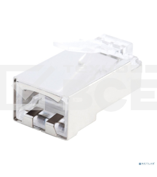 Разъемы Hyperline PLUG-8P8C-U-C5-SH-100 Разъем RJ-45(8P8C) под витую пару, категория 5e (50 µ