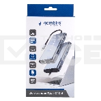 Док-станция Type-C Gembird UHB-D4, 10в1: 3xUSB3.1, Type-C PD87W, Jack 3.5, SD/TF, HDMI, RJ45, VGA, кабель 15 см, алюминий, фото3