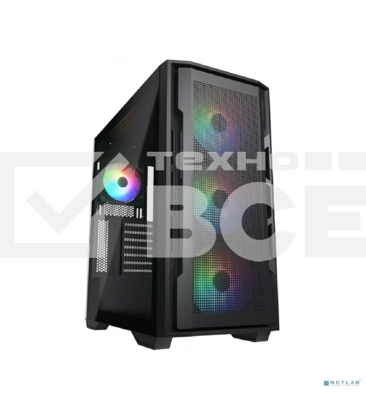 Компьютерный корпус Cougar Uniface X RGB V2 Black, 4x140мм ARGB PWM Fan, ARGB PWM Fan Hub, без БП, E-ATX