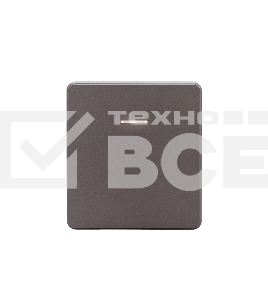 Выключатель Kranz ROUND 1 кл перекрестный (переключатель) с подсветкой 10А с/у титан